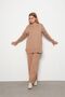 Double Knitwear Set with Collar and Hem Detail Vison - 3