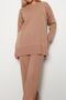 Double Knitwear Set with Collar and Hem Detail Vison - 4