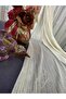 Rüyaper New Pattern Glitter Gold Yellow Striped Tulle Curtain 1/3 Tight Pleat - 4