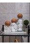 3-Piece Glass Jar Set with Wooden Ball - Decorative Set - 2