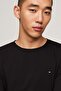 Men's Black Sweatshirt with Brand Logo Suitable for Daily Use Mw0mw10804-Bds - 2