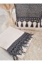 Hand Knitted Macrame Linen Fabric Runner 35x150 (Color GRAY) - 3