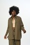 Women's Solid Color Silvery Oversize Cut Shirt - 3