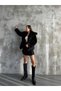 Women's Shawl Collar Fur Coat - 5