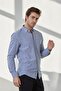 Men's Shirt Striped Cotton Linen Modern Slim Fit Shirt - 7