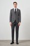 Men's Black Linen Combination Slim Fit Suit