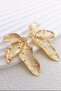 Palm Leaves Gold Earrings - 2