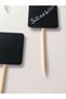10 Pcs Erasable Blackboard Black Label with Studs and Sticks 7X7 cm Product Price Label with Stick - 5