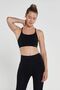 Pine Adjustable Thin Strap Bra Black