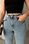 Women's Stone Washed Mom Jeans Pants Zyn-58718 - 6