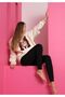 Women's Black Thermal Plush Fur Tights - 2