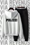 Polizei Printed Unisex Soft Wide Fit Hooded Tracksuit Set - 2