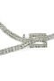 Women's 2 Row Buckle Model silver Crystal Zircon Stone Evening Dress Dress Trousers Skirt Wedding Belt - 4