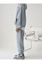 Hooded Oversize Sweatshirt and Black Tracksuit Bottom Top Set - 4