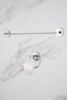 Chrome Long Towel Holder Narrow Covered Toilet Napkin Holder Set of 2 Bathroom Accessories