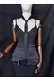 May Unisex Satin Evening Dress Tie Black - 5