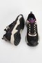 Women's High Sole Sneaker Lace-up Leopard Detailed Sports Shoes Desya black - 7