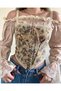 Vintage Floral Printed Corset Bustier - 5