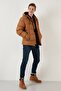 Zippered Pocket Slim Fit Hooded Puffer Coat Men's Coat 5711050 - 3