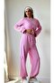 Pink Crop Tracksuit Set - Comfortable and Stylish - 2