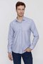 Men's Blue Saldera Patterned Slim Fit Slim Fit Shirt - 3