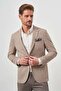 Men's BROWN Woven Slim Fit Bag Pocket Mono Collar Sports Jacket