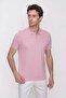 Men's Powder Basic Plain 100% Cotton Slim Fit Slim Fit Short Sleeve Polo Collar T-Shirt - 4