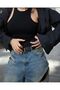 High Waist Loose Women's Cotton Jeans - 3