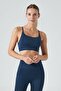 Pine Adjustable Thin Strap Bra Navy Blue - 3