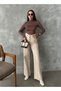 Brown – Women's Bodysuit with Finger Detail – Long Sleeves |   Flexible and Soft Fabric - 6