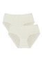 Women's Cotton Transfer Ribana Bato High Waist Lace Slip Panties 2-Piece - 3003