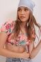 Women's Crop Blouse with Fringed Embroidery and Lace-up Back ALC-X6563-RW - 2