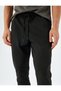 Sports Sweatpants Jogger Waist Lace up Pocket Detail - 5