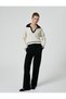 Polo Collar Knitwear Sweater Color Contrast Knit Patterned - 2