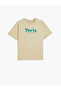 T-Shirt Paris Themed Back Printed Short Sleeve Crew Neck Cotton
