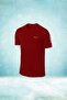 Plus Size Men's Burgundy Dri-Fit Fabric Unprinted Round Neck Short Sleeve T-Shirt (4XL- 10XL)