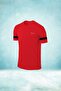 تيشيرت رجالي كبير الحجم باللون الأحمر برقبة دائرية أنيق ومريح (4XL- 10XL)