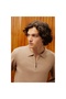 Polo Collar Zippered Knitting Sweater - 3