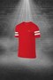 Over Size Men's Red Dri-Fit Unprinted Round Neck Short Sleeve T-Shirt Shorts Bottom Top Set (4XL -10X - 2