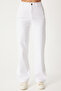 Wide Leg High Waist Jeans White Lut0005 - 5