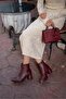 كلاريت الأحمر أحذية نسائية وBootie - 3