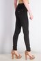 Women Belt Loops Super High Rise Skinny Pants, Black - 2