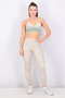 Women Sportswear Fit Training Leggings, Sand - 3