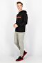Men Hooded Brand Logo Long Sleeves Sweatshirt, Black and Orange - 4