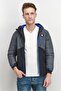 Men Brand Logo Bomber Jacket, Grey and Black