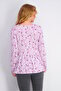 Women Surplice Long Sleeve Floral Top, Purple And White - 4