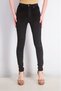 Women Belt Loops Super High Rise Skinny Pants, Black