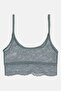 Women Lace Non Padded Bralette, Sage Green - 2