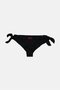 Women Embroidered Tie Bikini Bottom, Black