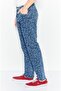 Men Regular Fit Printed Straight Leg Denim Jeans, Blue - 3